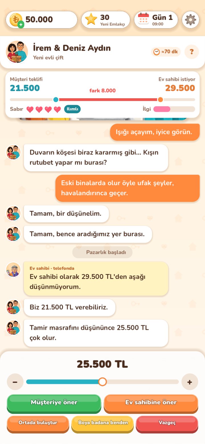 Pazarlık ekranı